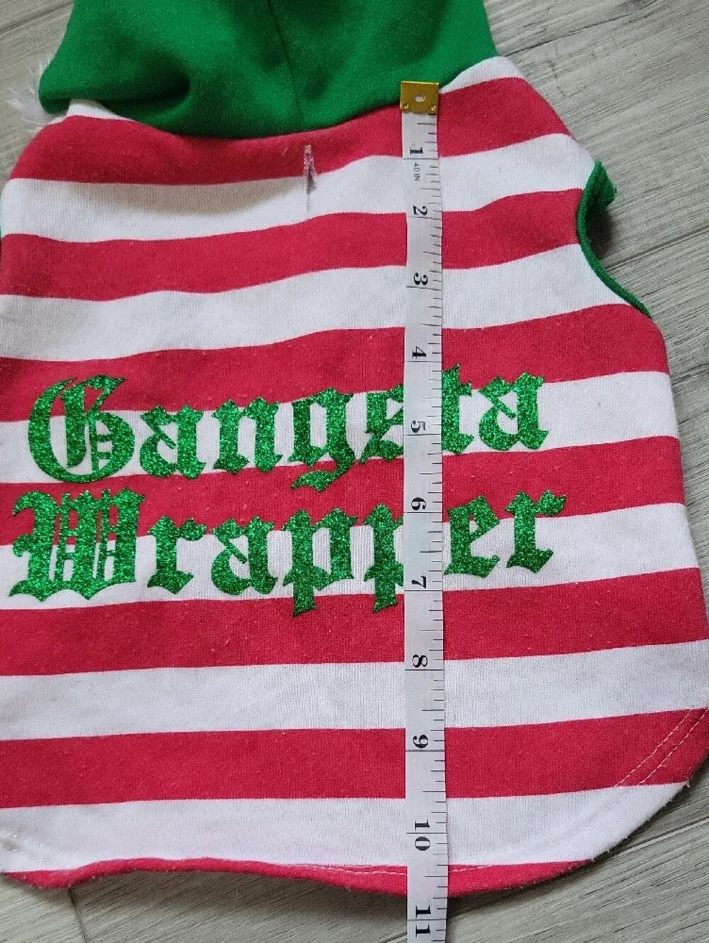 Green & Red Striped Kids Holiday Hoodie - Gangsta Wrapper